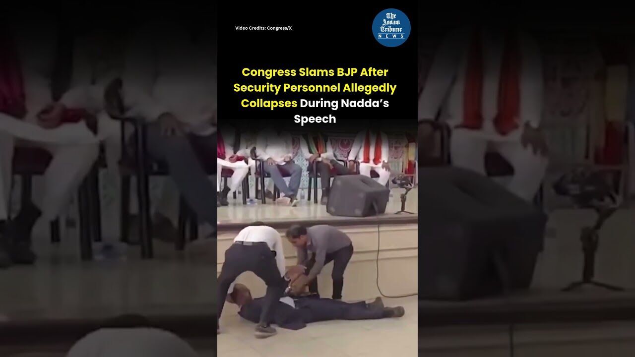 Congress Slams BJP After Security Personnel Allegedly Collapses During Nadda’s Speech