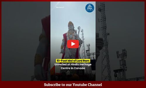 51 Foot Shri Ram Idol Unveiled at Hindu Heritage Centre in Canada
