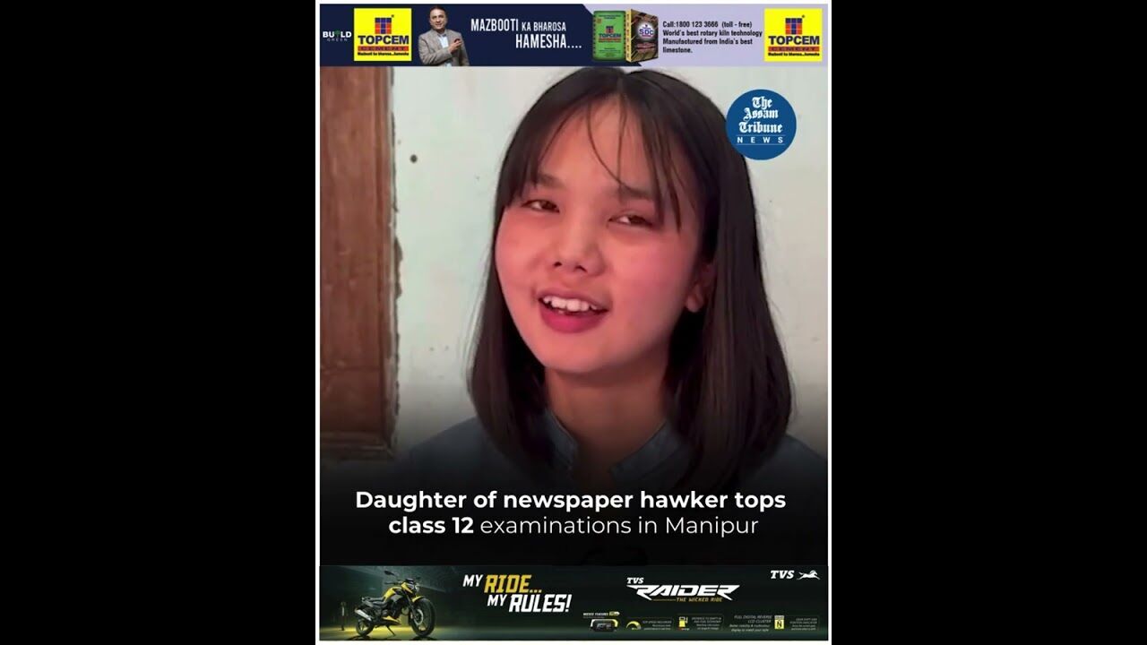 Daughter of newspaper hawker tops class 12 examinations in Manipur
