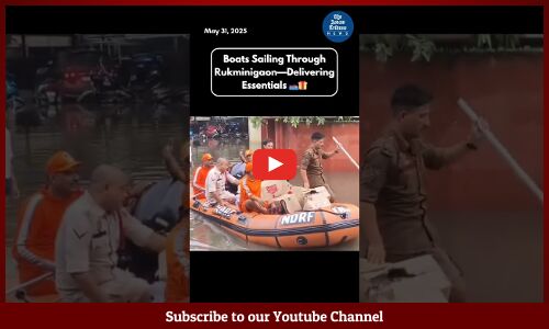 Boats Delivering Essential Items in Guwahatis Rukminigaon Area