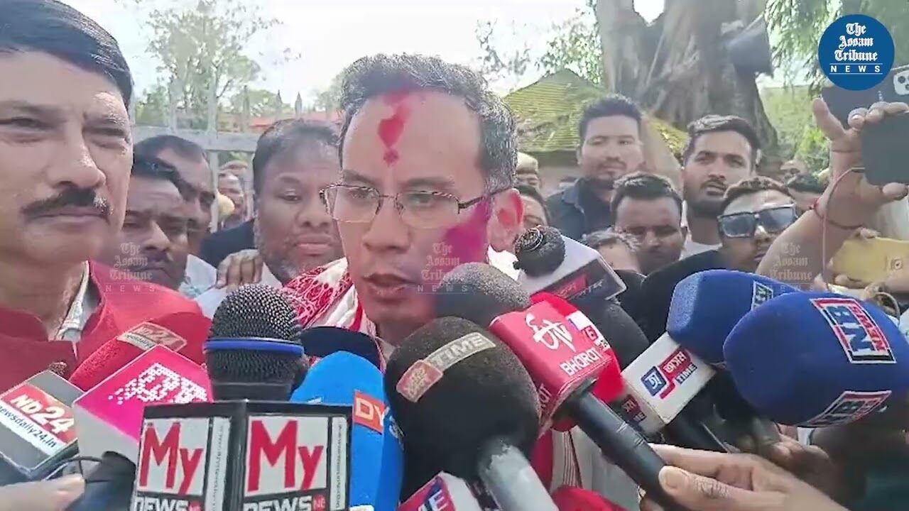 Congress leader Gaurav Gogoi files nomination for Jorhat LS constituency