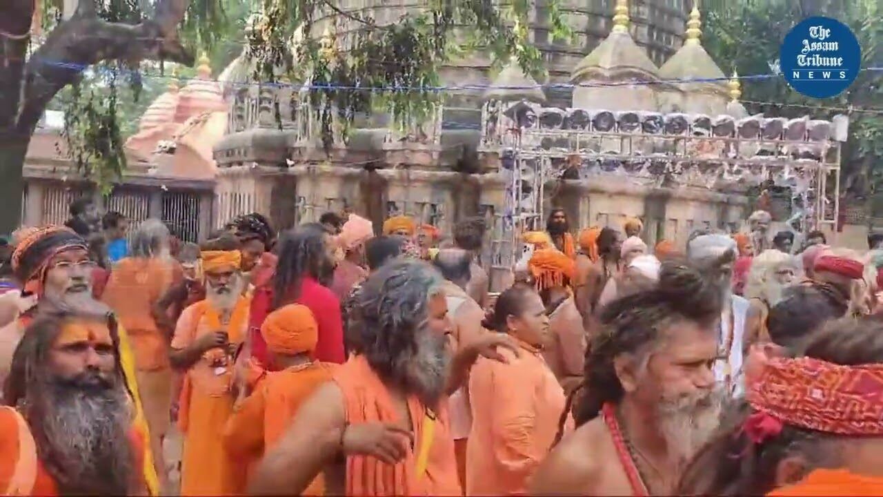 Guwahati: Sadhu Babas protest the lack of amenities in Ambubachi Mela 2024