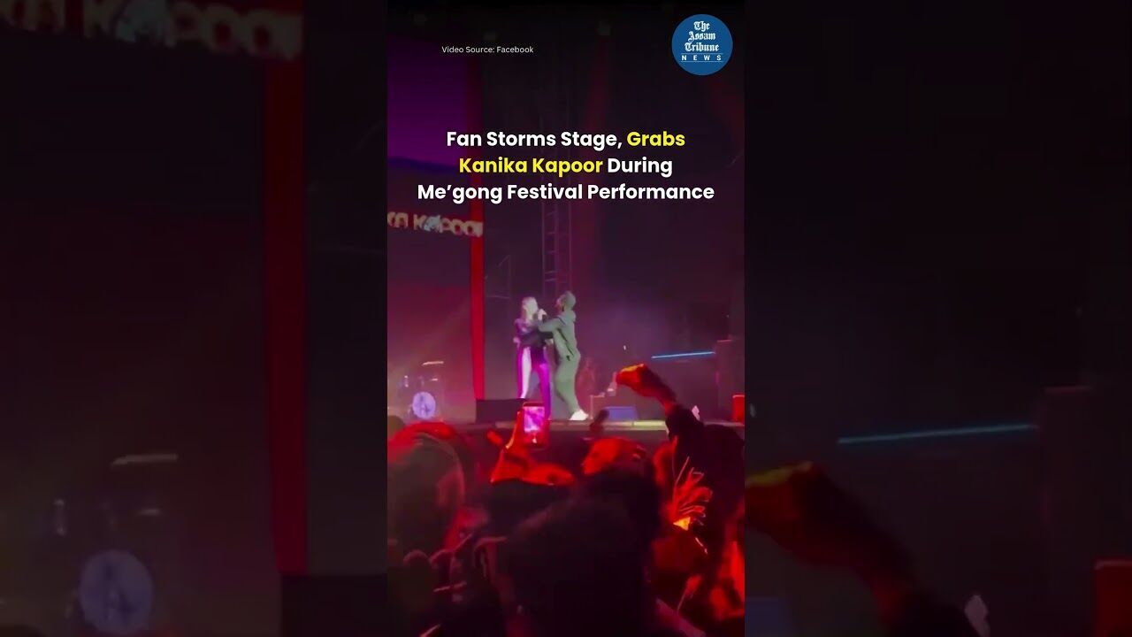 Fan Storms Stage, Grabs Kanika Kapoor During Me’gong Festival Performance