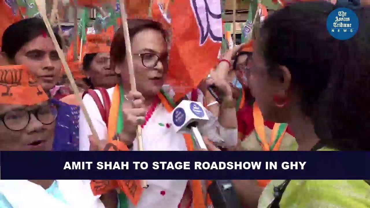 #LIVE | Huge crowd gathers at Cycle Factory ahead of Amit Shahs roadshow