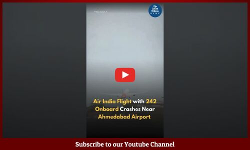 Air India Flight with 242 Onboard Crashes Near Ahmedabad Airport