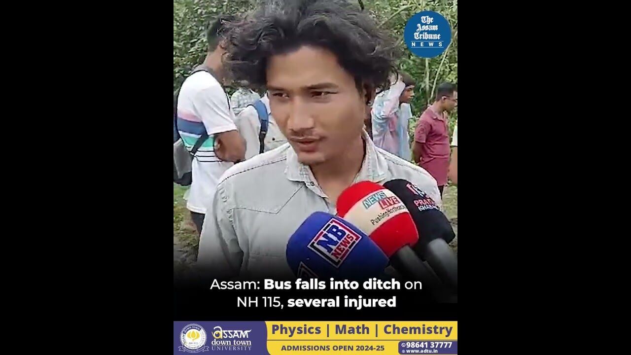 Assam: Bus falls into ditch on NH 115, several injured