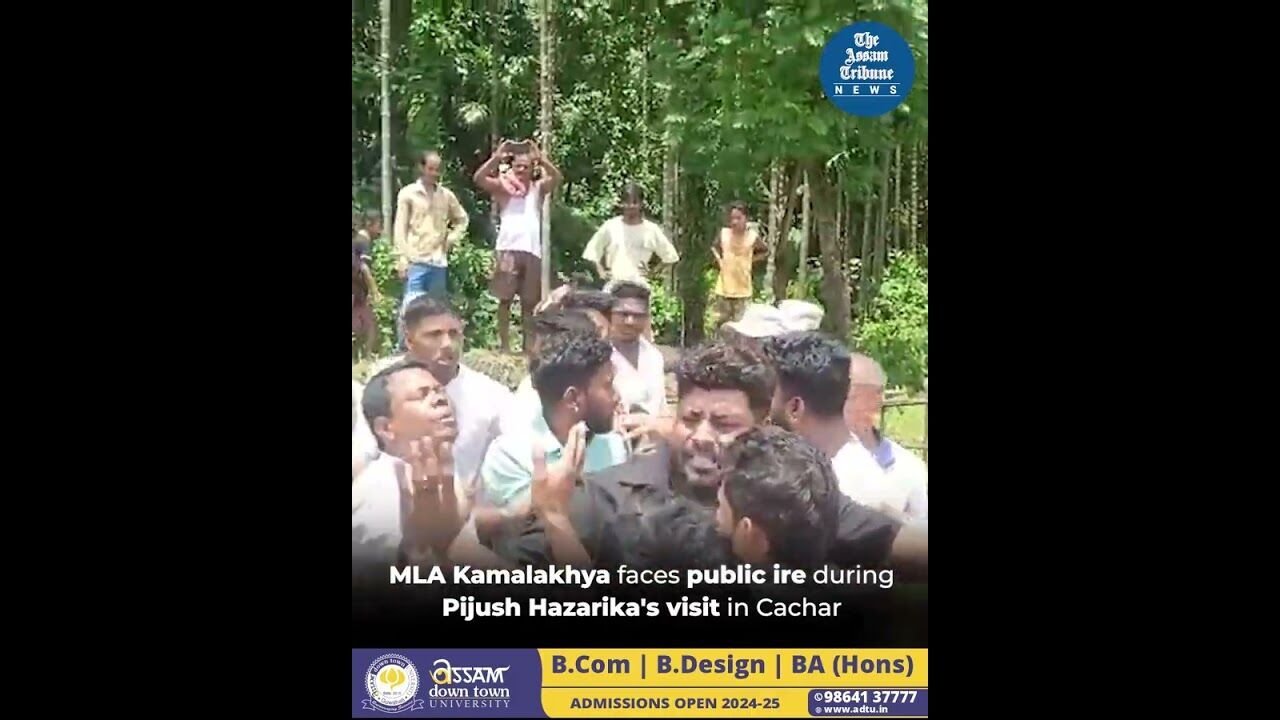 MLA Kamalakhya faces public ire during Pijush Hazarikas visit in Cachar