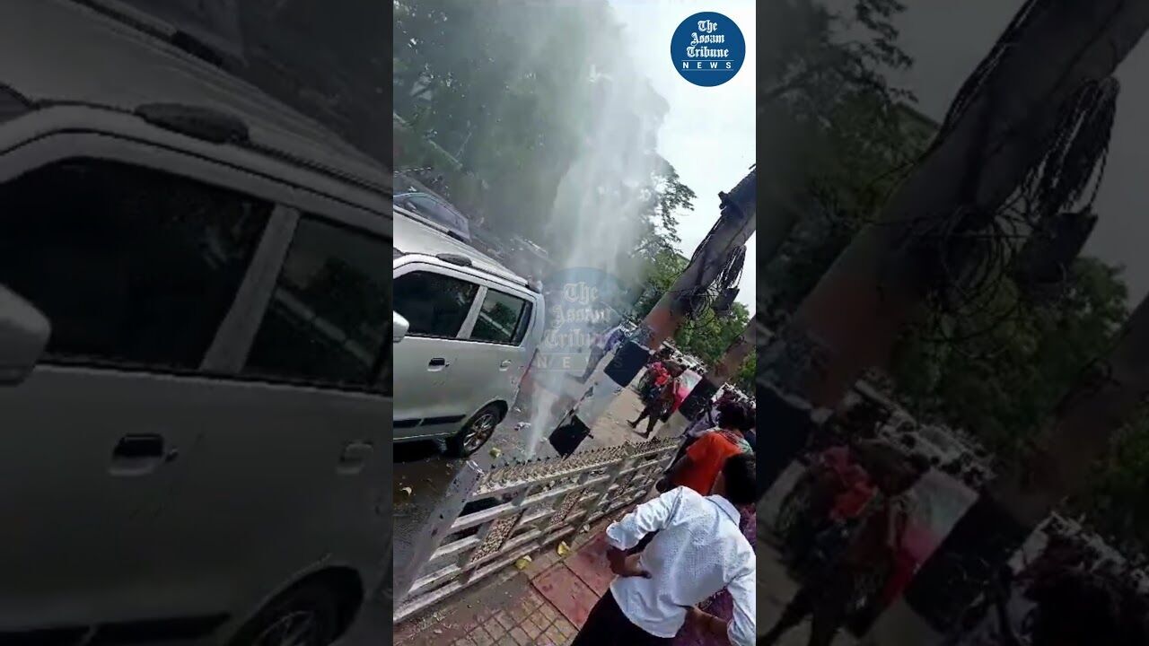 Guwahati: Pipe burst incident reported at Kamakhya Gate amidst Ambubachi celebrations
