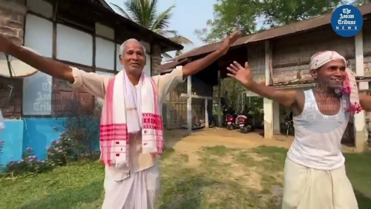 Assam: Elderly people perform bihu at Jorhats Mariani