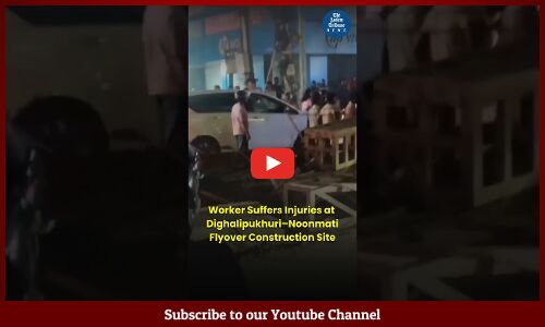 Worker Suffers Severe Injuries at Dighalipukhuri–Noonmati Flyover Construction Site