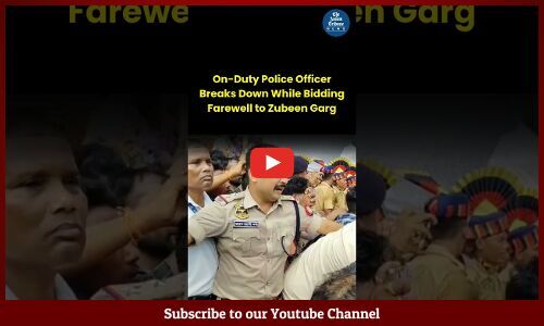 On Duty Police Officer Breaks Down While Bidding Farewell to Zubeen Garg