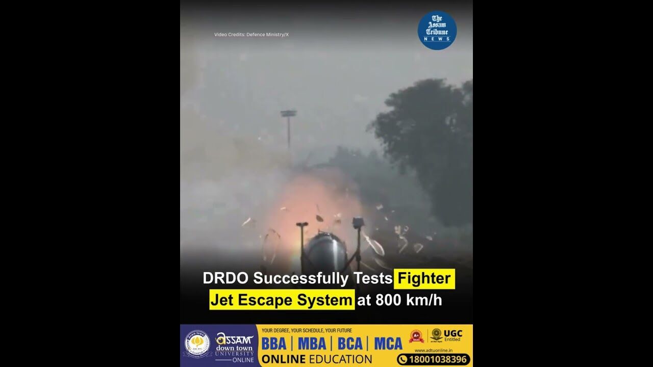 DRDO Successfully Tests Fighter Jet Escape System at 800km/h