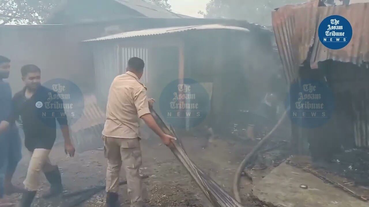Massive Fire at a Warehouse near Bijni Railway Station