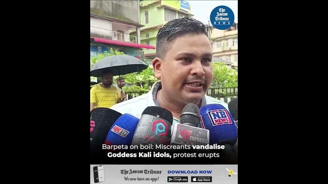 Barpeta on boil: Miscreants vandalise Goddess Kali idols, protest erupts