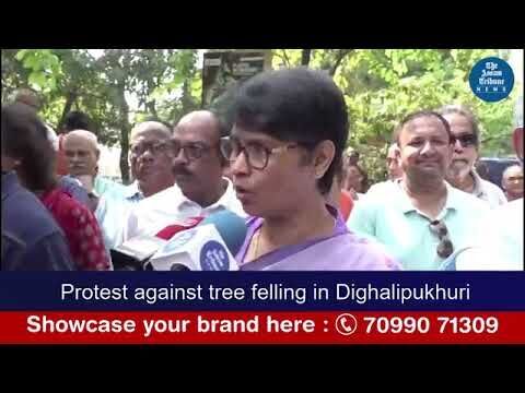 #LIVE | Protest against tree felling in Dighalipukhuri