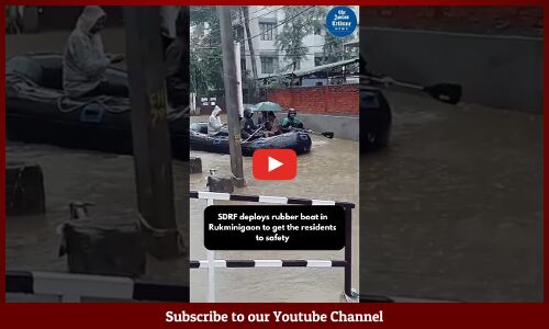 SDRF deploys rubber boats in Rukminigaon to get the residents to safety