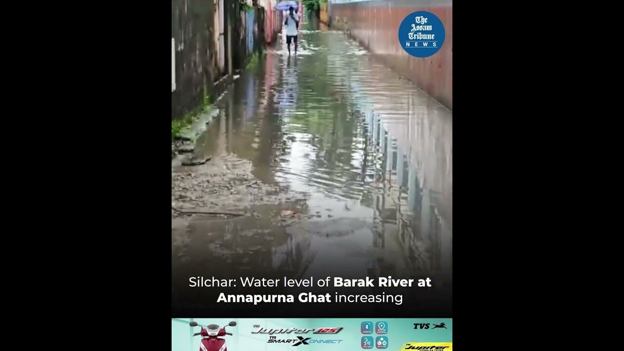 Silchar: Water level of Barak River at Annapurna Ghat increasing