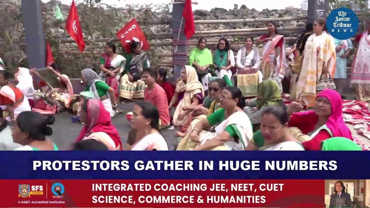 #Live | Several organisations protest in Guwahati demanding their rights