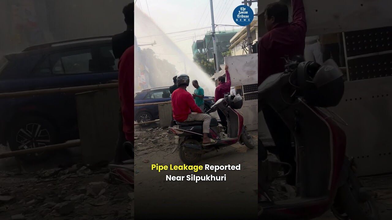 Water Pipe Leakage Reported Near Silpukhuri
