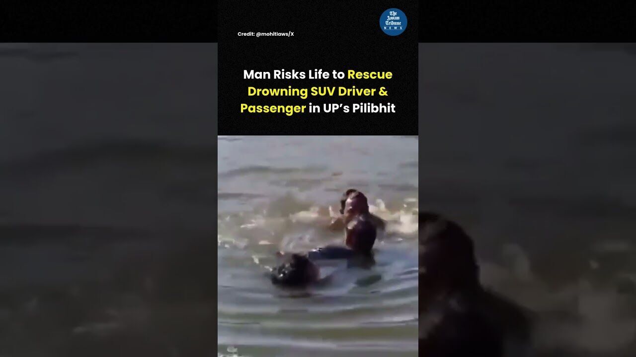 UP Man Saves Driver from Sinking SUV | Viral Video