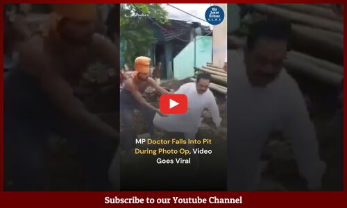 Madhya Pradesh Doctor Falls Into Pit During Photo Op, Video Goes Viral