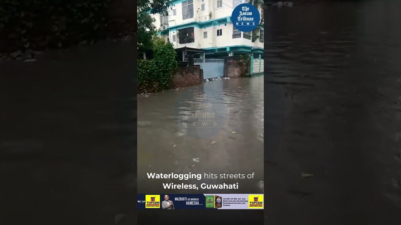 Waterlogging hits streets of Wireless, Guwahati