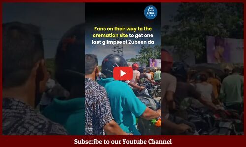 Fans on their way to the cremation site to get one last glimpse of Zubeen Garg