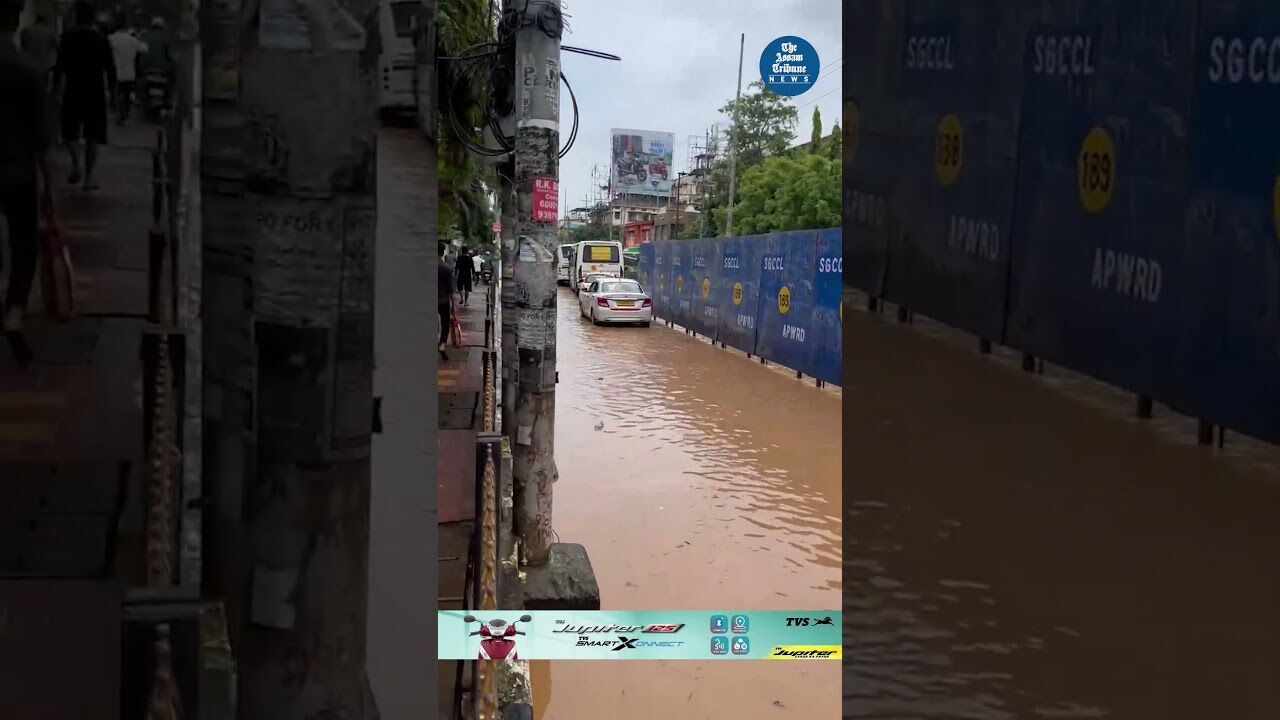 Brief rainfall causes significant water logging in Guwahati