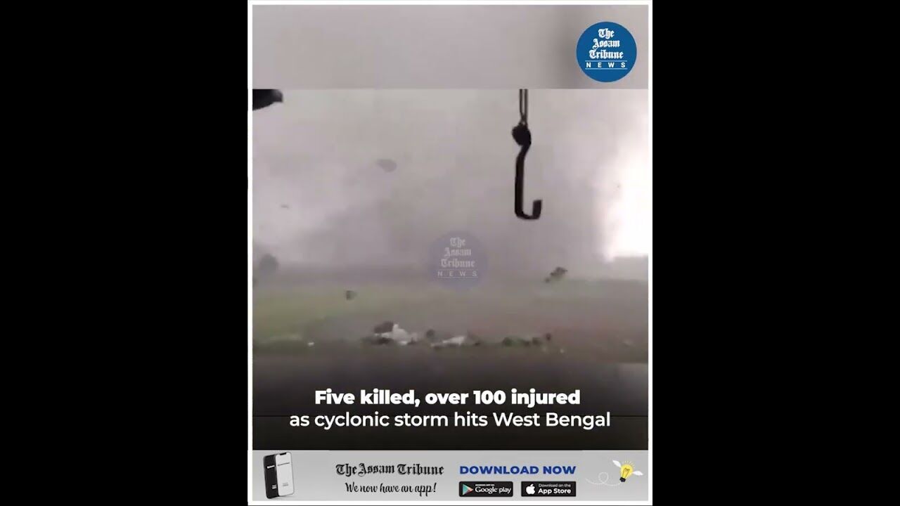 Five killed, over 100 injured as cyclonic storm hits West Bengal