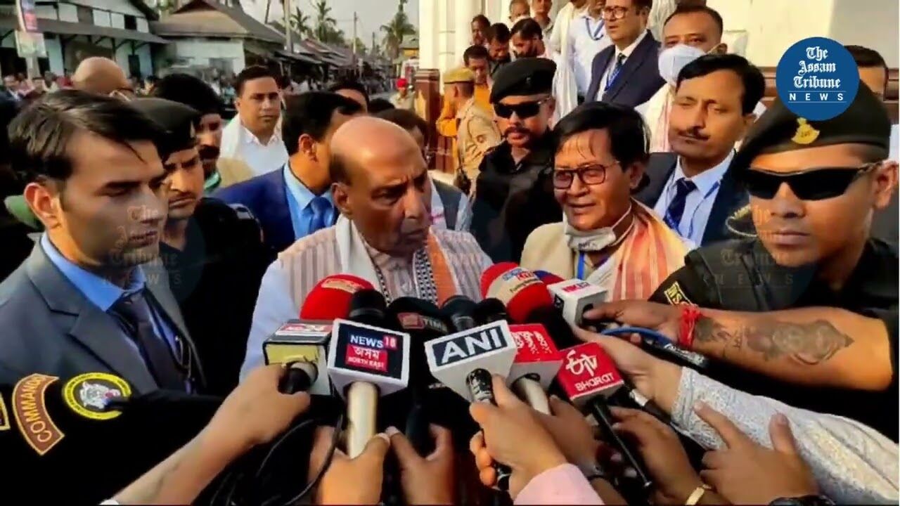 Defence Minister Rajnath Singh visits Barpeta Satra